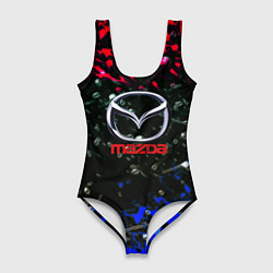 Женский купальник-боди Mazda краски абстракция спорт