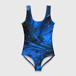 Женский купальник-боди Чёрная и синяя субстанция