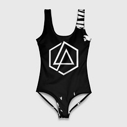 Женский купальник-боди Linkin park краски текстура рок