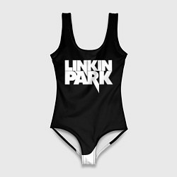Купальник-боди 3D женский Linkin park краска белая, цвет: 3D-принт