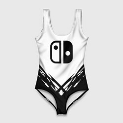 Купальник-боди 3D женский Nintendo краски лого, цвет: 3D-принт