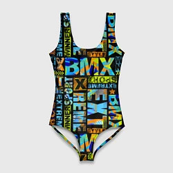Купальник-боди 3D женский Extreme sport BMX, цвет: 3D-принт