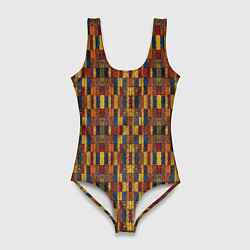 Женский купальник-боди Африканский геометрический узор-паттерн