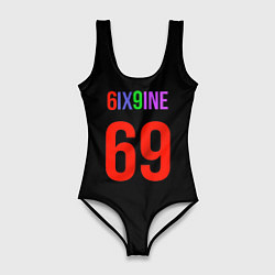 Женский купальник-боди 6ix9ine logo