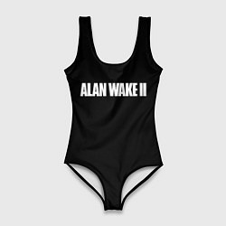 Купальник-боди 3D женский Alan Wake 2 logo game, цвет: 3D-принт