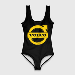 Женский купальник-боди Volvo yellow logo