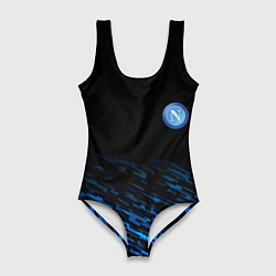 Купальник-боди 3D женский Napoli fc club texture, цвет: 3D-принт
