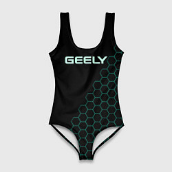 Женский купальник-боди Geely чёрный мозаика