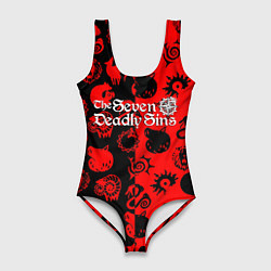 Купальник-боди 3D женский 7 смертных грехов патттерн, цвет: 3D-принт