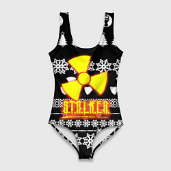 Купальник-боди 3D женский Stalker fire pattern, цвет: 3D-принт