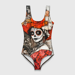 Женский купальник-боди Катрина в красном