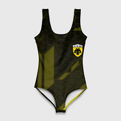 Купальник-боди 3D женский AEK fc geometry, цвет: 3D-принт