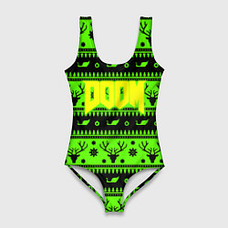 Женский купальник-боди Doom кислотный новый год