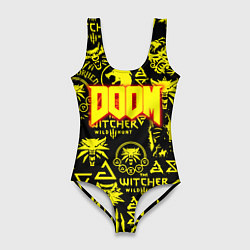Женский купальник-боди Doom x Witcher