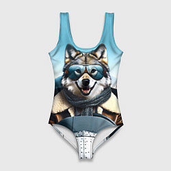 Женский купальник-боди Волк авиатор