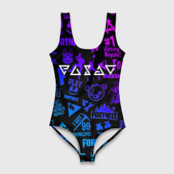 Купальник-боди 3D женский Ведьмак логотипы игр, цвет: 3D-принт