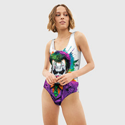 Купальник-боди 3D женский Джокер с галстуком, цвет: 3D-принт — фото 2