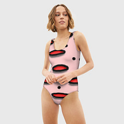 Купальник-боди 3D женский Круги маркер - паттерн, цвет: 3D-принт — фото 2