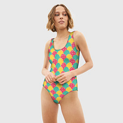 Купальник-боди 3D женский Крашенные яйца, цвет: 3D-принт — фото 2