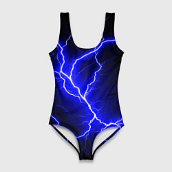 Женский купальник-боди Color blue black
