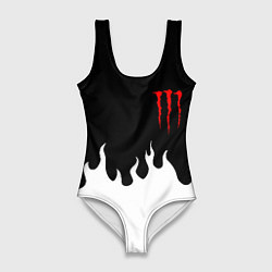 Женский купальник-боди Monster energy red logo