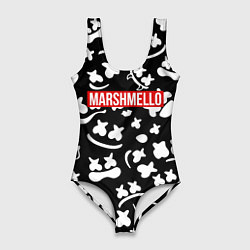 Женский купальник-боди Marshmello black pattern