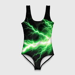 Женский купальник-боди Lightning green