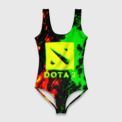 Женский купальник-боди Dota 2 кислотные краски