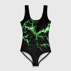Женский купальник-боди Lightning green glow