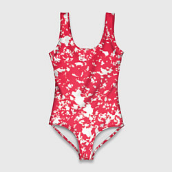 Купальник-боди 3D женский Розовый пятнистый, цвет: 3D-принт