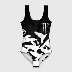 Женский купальник-боди Monster energy crow
