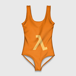 Купальник-боди 3D женский Half-Life orange, цвет: 3D-принт