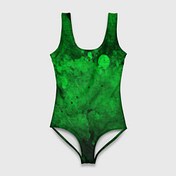 Женский купальник-боди Абстракция - green acid stains