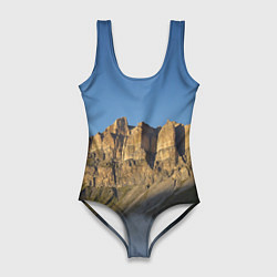 Купальник-боди 3D женский Гора Метиген, цвет: 3D-принт