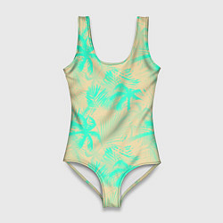 Женский купальник-боди Palm light blue