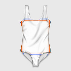Женский купальник-боди Neon white orange blue