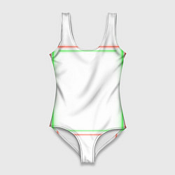 Женский купальник-боди Neon light green red