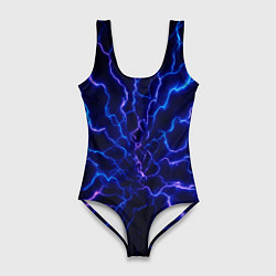 Купальник-боди 3D женский Разряд молнии текстура, цвет: 3D-принт