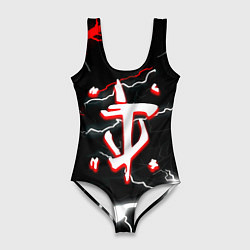 Женский купальник-боди Doom шторм текстура