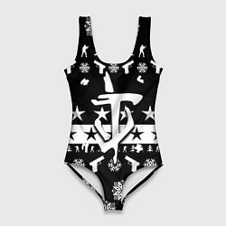 Женский купальник-боди Doom x csgo winter