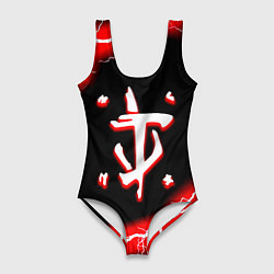 Женский купальник-боди Doom красный шторм