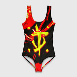 Женский купальник-боди Doom огненный