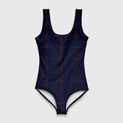 Женский купальник-боди Color dark blue red crosses