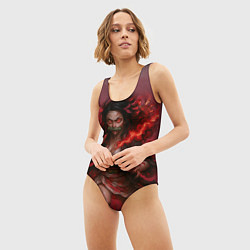 Купальник-боди 3D женский Незуко Камадо реализм, цвет: 3D-принт — фото 2