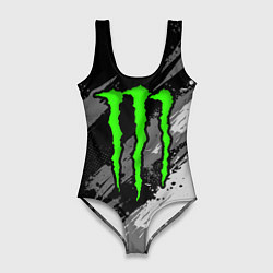 Женский купальник-боди Monster energy - мазки краски