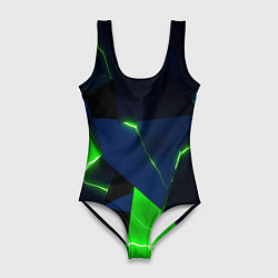Женский купальник-боди Neon tile green