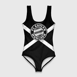 Купальник-боди 3D женский Бавария Мюнхен полосы, цвет: 3D-принт