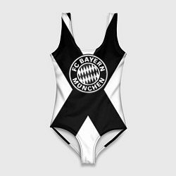 Купальник-боди 3D женский Бавария Мюнхен полосы, цвет: 3D-принт