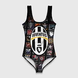 Женский купальник-боди Juventus ачивки паттерн