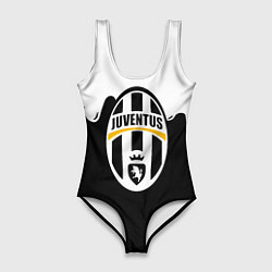 Купальник-боди 3D женский Juventus капли красок, цвет: 3D-принт